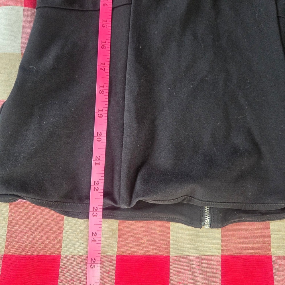 WHBM Black Mock Neck Top Full Zip Back Sleeveless Size 6 Goth Corporate Grunge - Picture 10 of 10